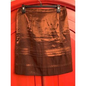 Simply Vera Vera Wang Size 8 STUNNING Copper Knee Length Holiday Skirt EUC